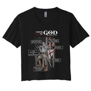 Armor Of God Ephesians 6 10 18 Bible Verse Women's Crop Top Tee