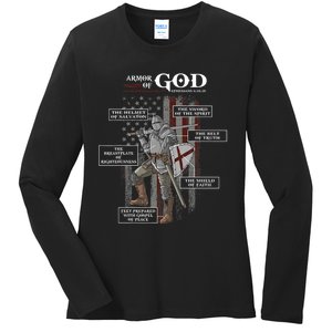 Armor Of God Ephesians 6 10 18 Bible Verse Ladies Long Sleeve Shirt