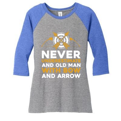 Archery Old Gift Bow Bow Archer Gift Women's Tri-Blend 3/4-Sleeve Raglan Shirt