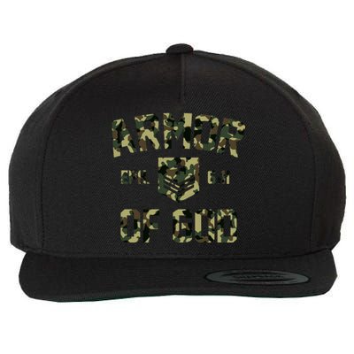 Armor Of God Military Camo Camouflage Wool Snapback Cap