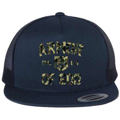 Armor Of God Military Camo Camouflage Flat Bill Trucker Hat