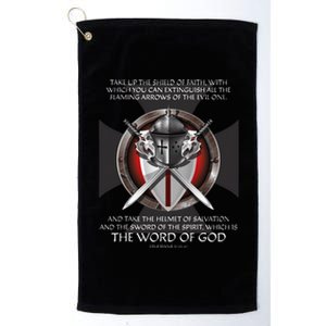 Armor Of God Men Women Kids Christian Bible Verse Platinum Collection Golf Towel