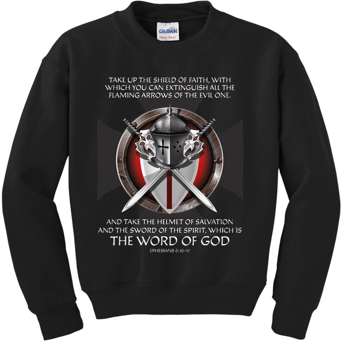 Armor Of God Men Women Kids Christian Bible Verse Kids Sweatshirt