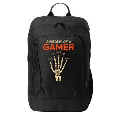 Anatomy Of Gamer Skeleton Hand Funny Men Kids Ns City Backpack