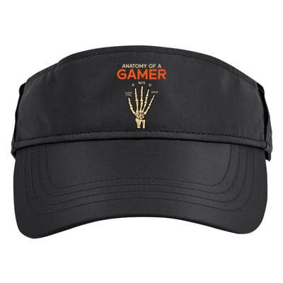 Anatomy Of Gamer Skeleton Hand Funny Men Kids Ns Adult Drive Performance Visor