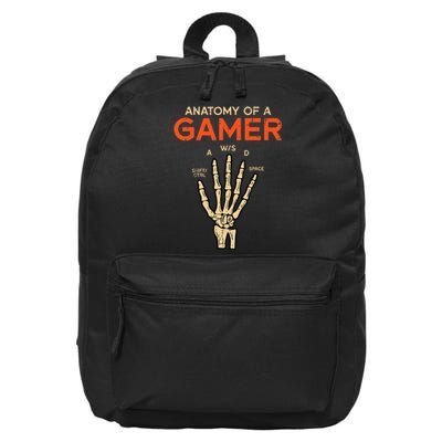 Anatomy Of Gamer Skeleton Hand Funny Men Kids Ns 16 in Basic Backpack