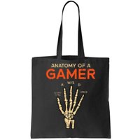 Anatomy Of Gamer Skeleton Hand Funny Men Kids Ns Tote Bag