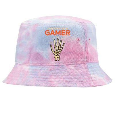 Anatomy Of Gamer Skeleton Hand Funny Men Kids Ns Tie-Dyed Bucket Hat