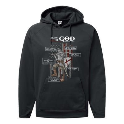 Armor of God Ephesians 6 10 18 Bible Verse Performance Fleece Hoodie