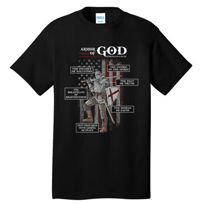 Armor of God Ephesians 6 10 18 Bible Verse Tall T-Shirt