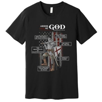 Armor of God Ephesians 6 10 18 Bible Verse Premium T-Shirt