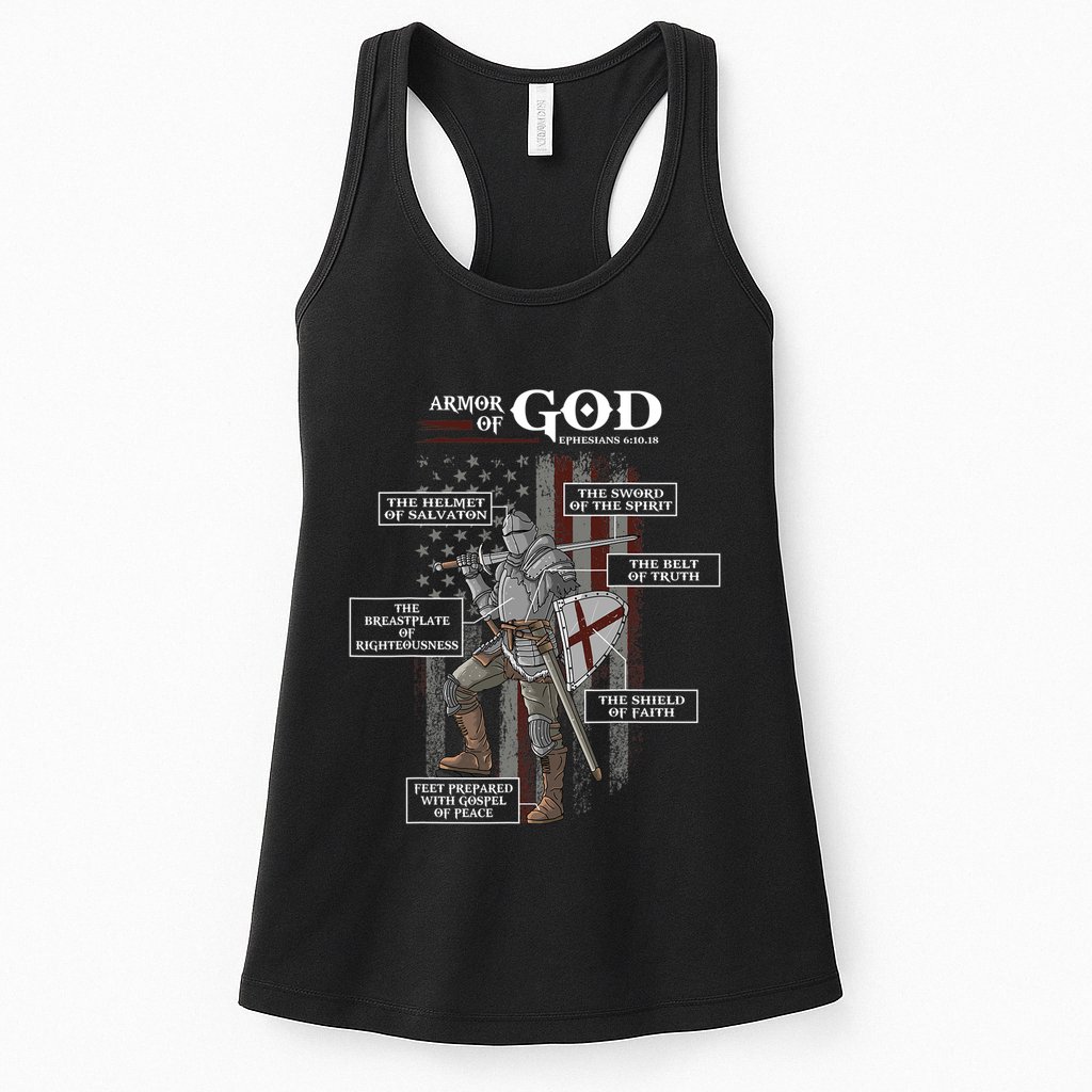 Armor of God Ephesians 6 10 18 Bible Verse Womens Tank Top