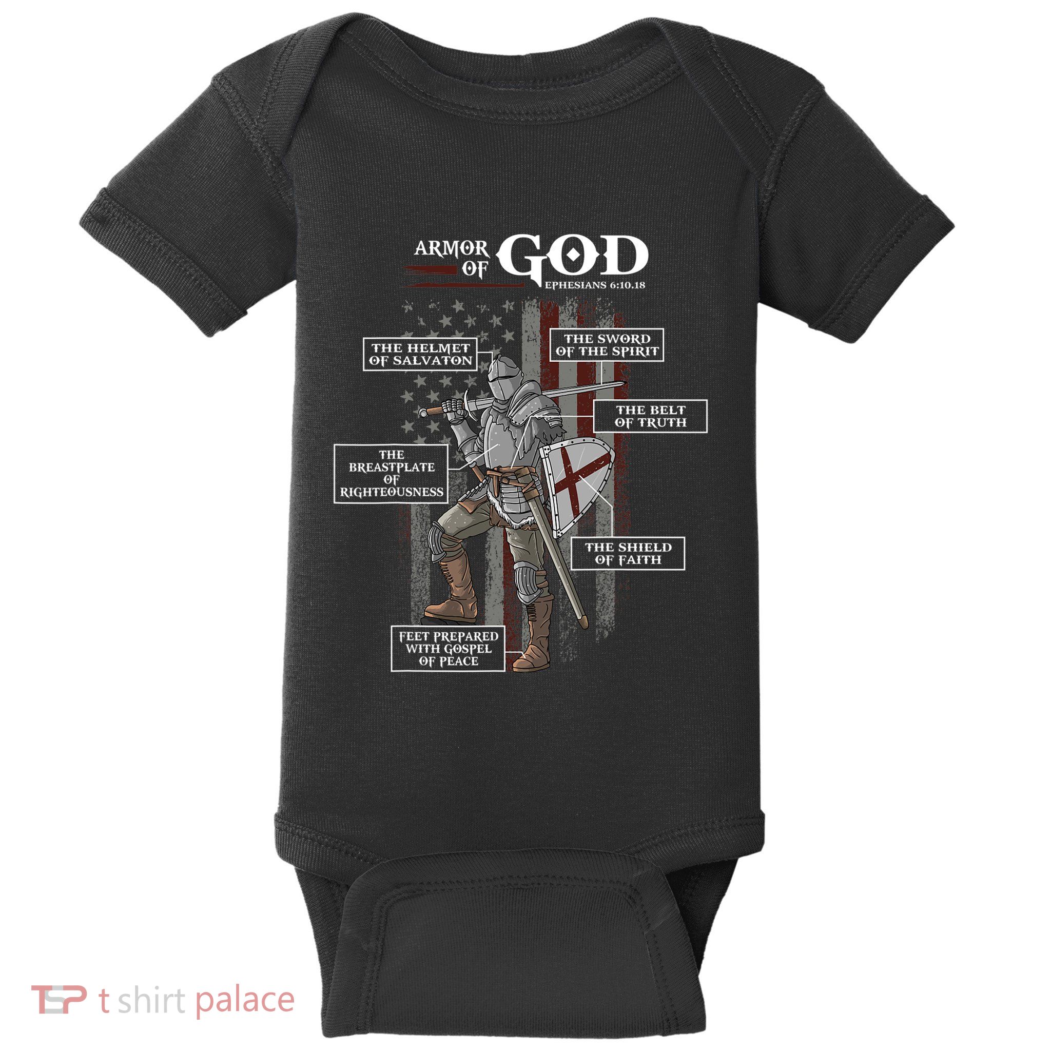 Armor of God Ephesians 6 10 18 Bible Verse Baby Bodysuit