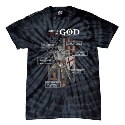 Armor of God Ephesians 6 10 18 Bible Verse Tie-Dye T-Shirt