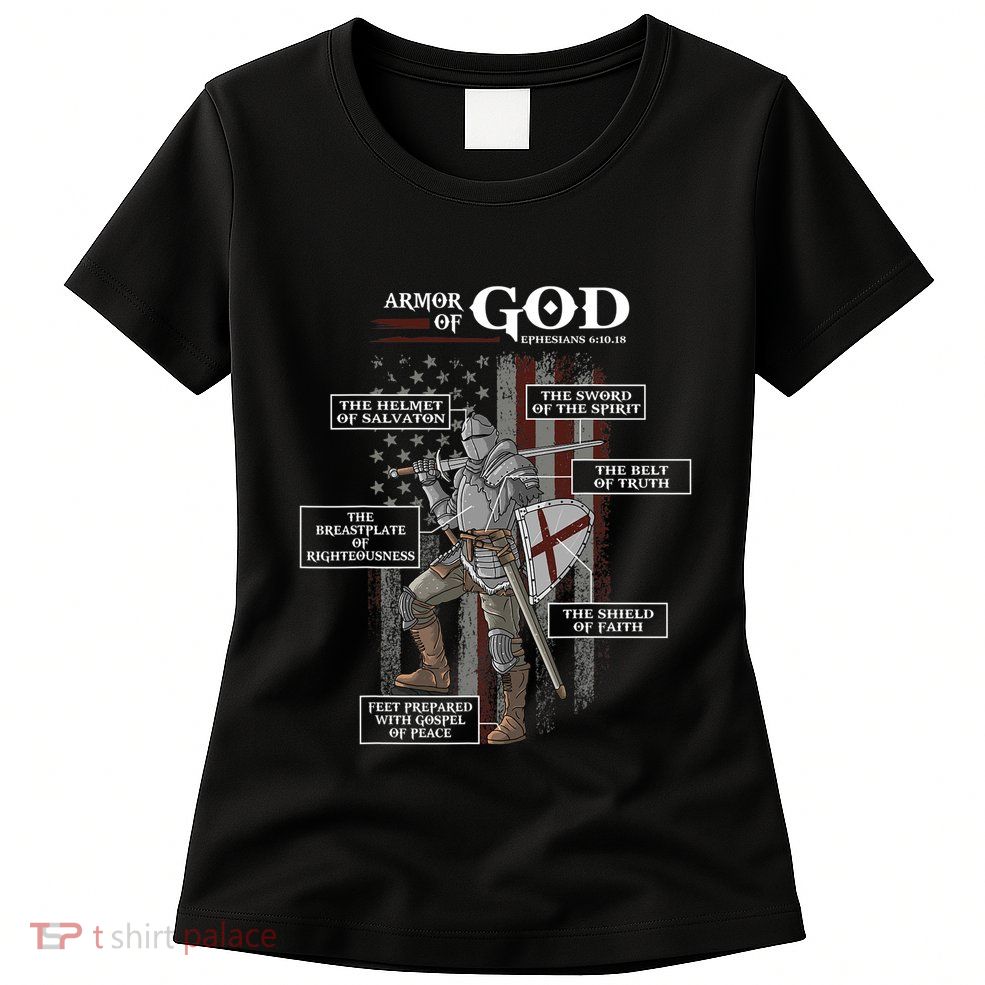 Armor of God Ephesians 6 10 18 Bible Verse Womens T-Shirt