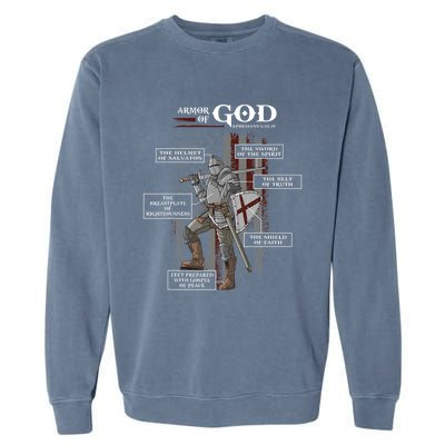 Armor of God Ephesians 6 10 18 Bible Verse Garment-Dyed Sweatshirt