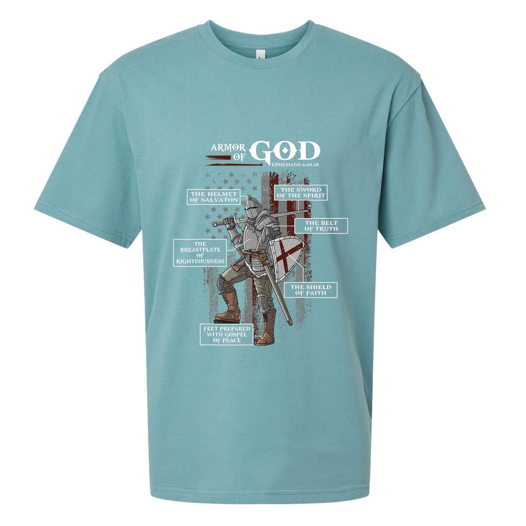 Armor of God Ephesians 6 10 18 Bible Verse Sueded Cloud Jersey T-Shirt