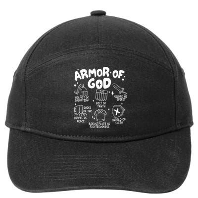Armor Of God put on the armor of God Christian bible verses 7-Panel Snapback Hat