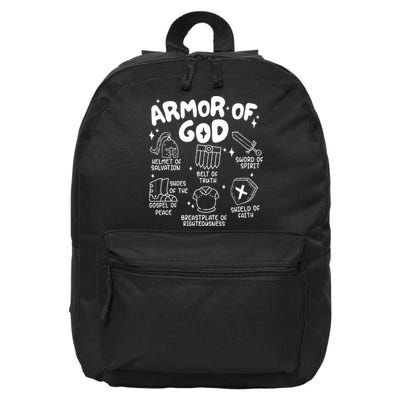 Armor Of God put on the armor of God Christian bible verses 16 in Basic Backpack