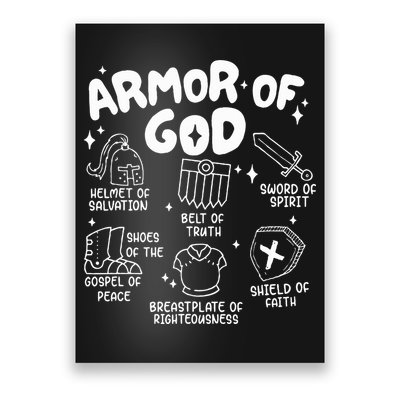 Armor Of God put on the armor of God Christian bible verses Poster