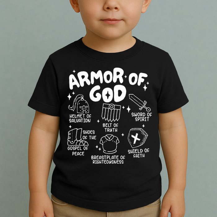 Armor Of God put on the armor of God Christian bible verses Toddler T-Shirt