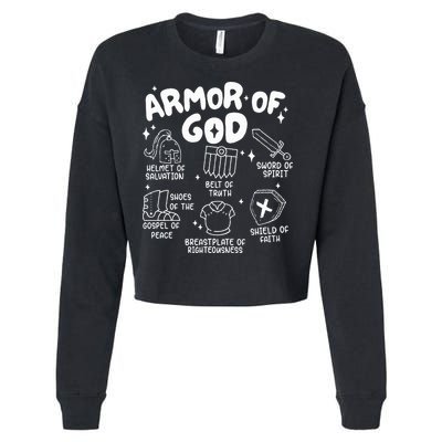 Armor Of God put on the armor of God Christian bible verses Cropped Pullover Crew
