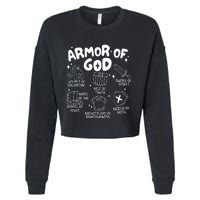 Armor Of God put on the armor of God Christian bible verses Cropped Pullover Crew