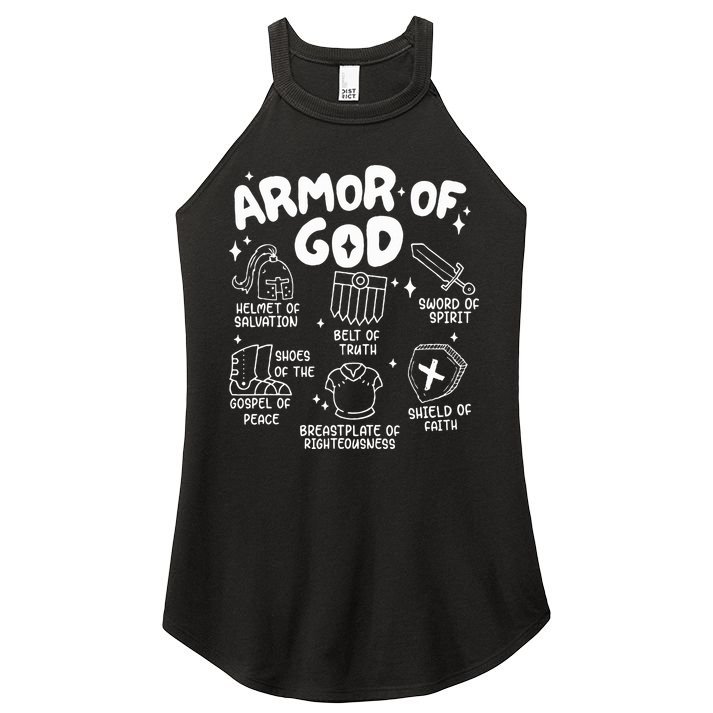 Armor Of God put on the armor of God Christian bible verses Women's Perfect Tri Rocker Tank