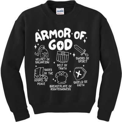 Armor Of God put on the armor of God Christian bible verses Kids Sweatshirt