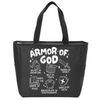 Armor Of God put on the armor of God Christian bible verses Zip Tote Bag