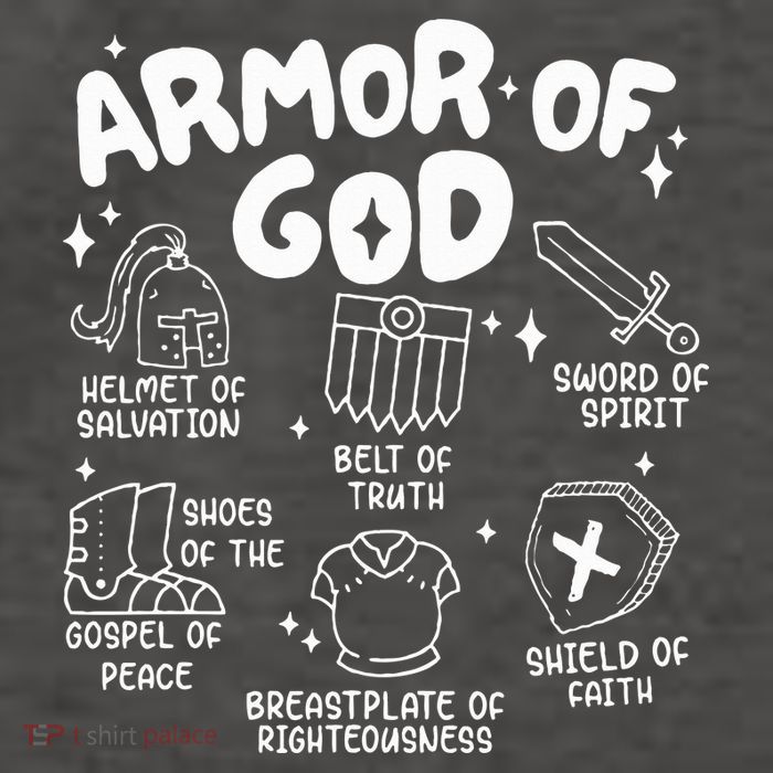Armor Of God put on the armor of God Christian bible verses Vector Backpack