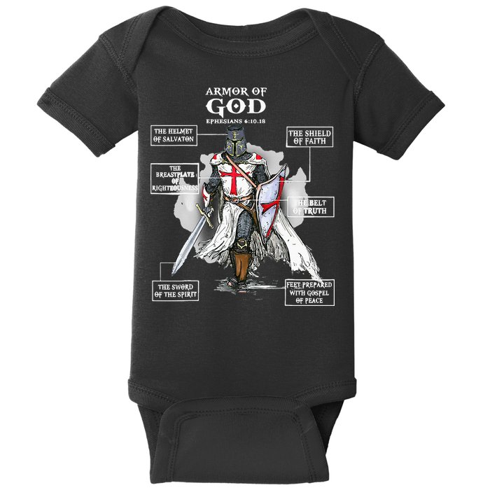 Armor Of God Bible Verse Cool Ephesians 611 Christian Bible Baby Bodysuit