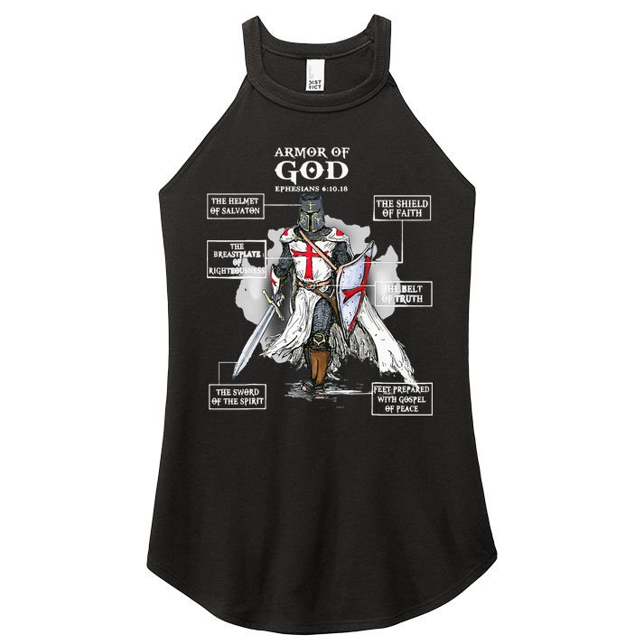 Armor Of God Bible Verse Cool Ephesians 611 Christian Bible Women's Perfect Tri Rocker Tank