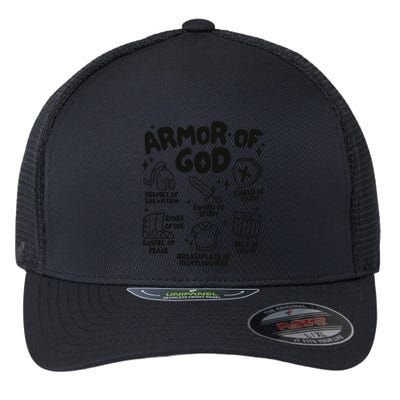 Armor Of God Christian Jesus Flexfit Unipanel Trucker Cap
