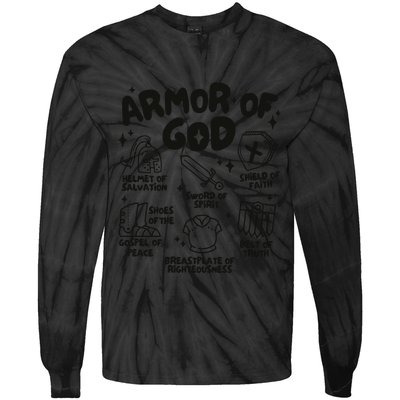Armor Of God Christian Jesus Tie-Dye Long Sleeve Shirt