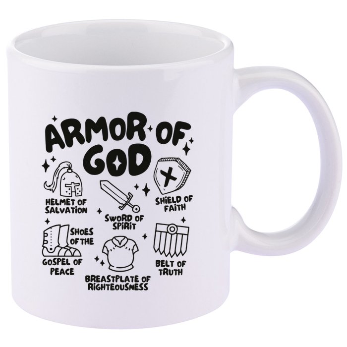 Armor Of God Christian Jesus 11oz C Handle Ceramic Mug
