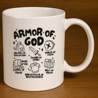 Armor Of God Christian Jesus 11oz C Handle Ceramic Mug