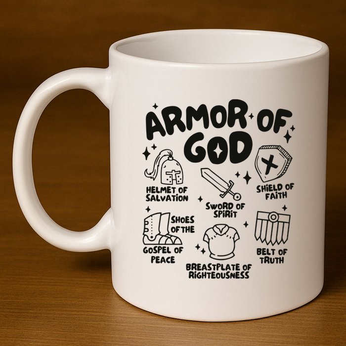 Armor Of God Christian Jesus 11oz C Handle Ceramic Mug