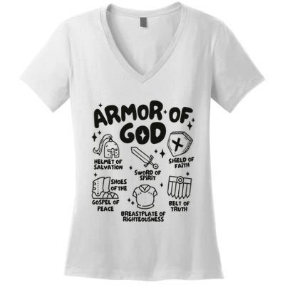 Armor Of God Christian Jesus Women's V-Neck T-Shirt