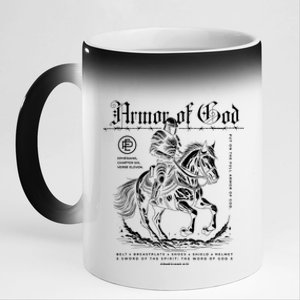 Armor Of God | Put On The Full Armor Of God | Christian 11oz Black Color Changing Mug