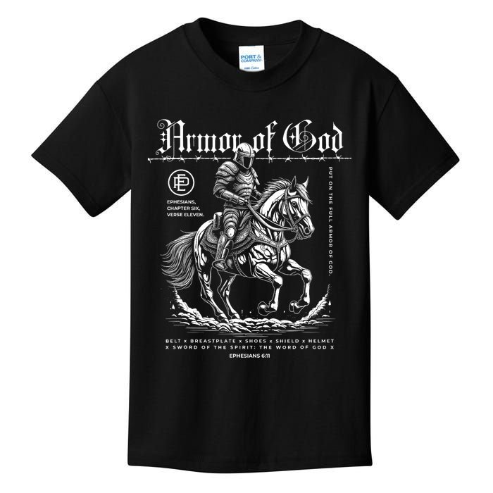 Armor Of God | Put On The Full Armor Of God | Christian Kids T-Shirt