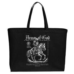 Armor Of God | Put On The Full Armor Of God | Christian Cotton Canvas Jumbo Tote