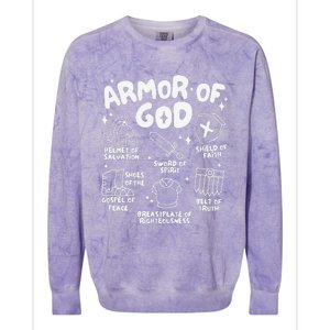 Armor Of God Christian Jesus Colorblast Crewneck Sweatshirt