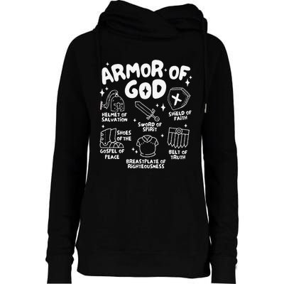 Armor Of God Christian Jesus Womens Funnel Neck Pullover Hood