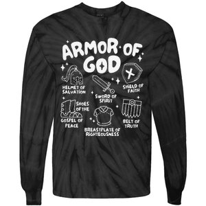 Armor Of God Christian Jesus Tie-Dye Long Sleeve Shirt