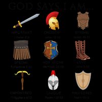 Armor of God Says I Am Christian Loves Jesus Heart Impact Tech Backpack