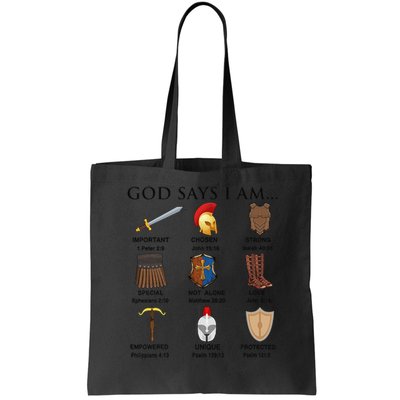 Armor of God Says I Am Christian Loves Jesus Heart Bag