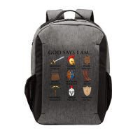 Armor of God Says I Am Christian Loves Jesus Heart Vector Backpack