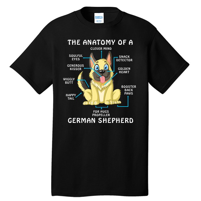 Anatomy Of German Shepherd Tall T-Shirt