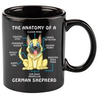 Anatomy Of German Shepherd 11oz C Handle Ceramic Mug